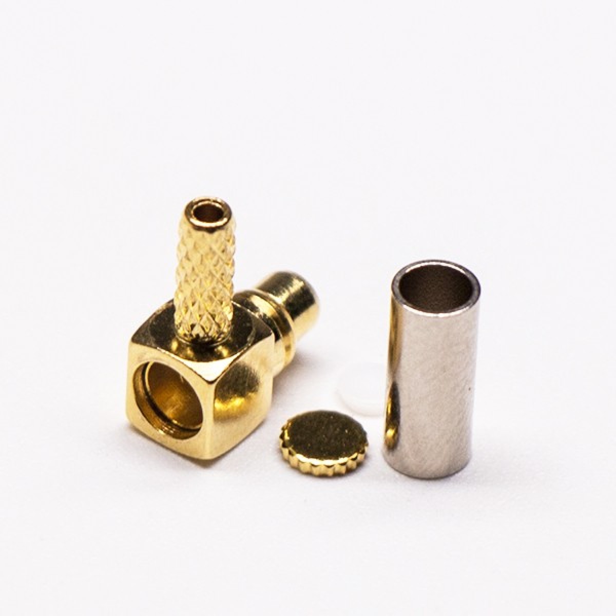 MMCX弯公头镀金压接式射频同轴线缆