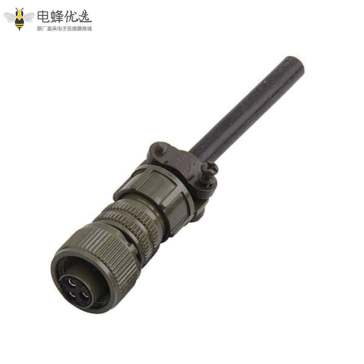 金属圆形连接器MS3106A10SL-3S 3芯直式航空插头