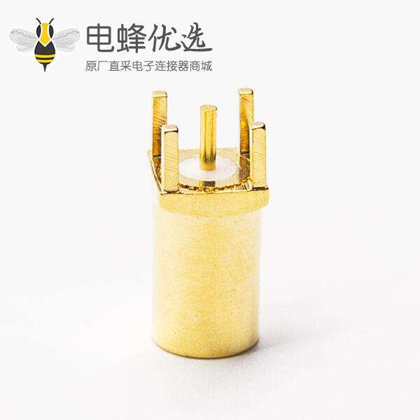 射频连接器mcx母头直式镀金插孔接PCB板