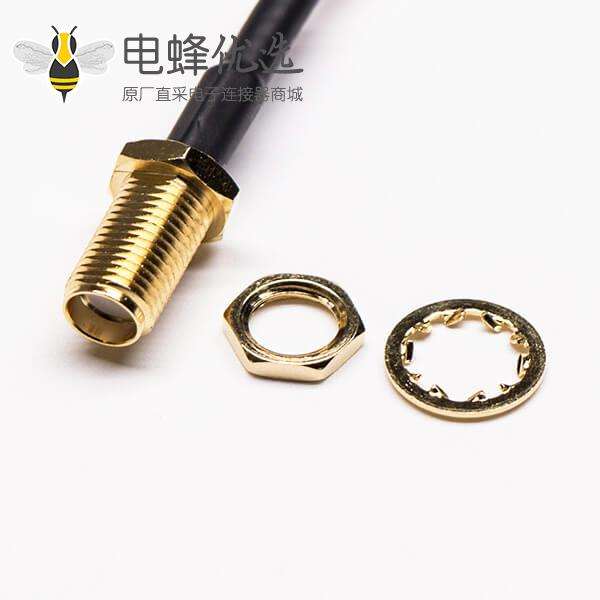 射频线SMA公头直式转SMA穿墙母头组装线材