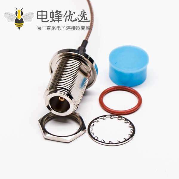 N射频同轴线直式180度母头穿墙式防水