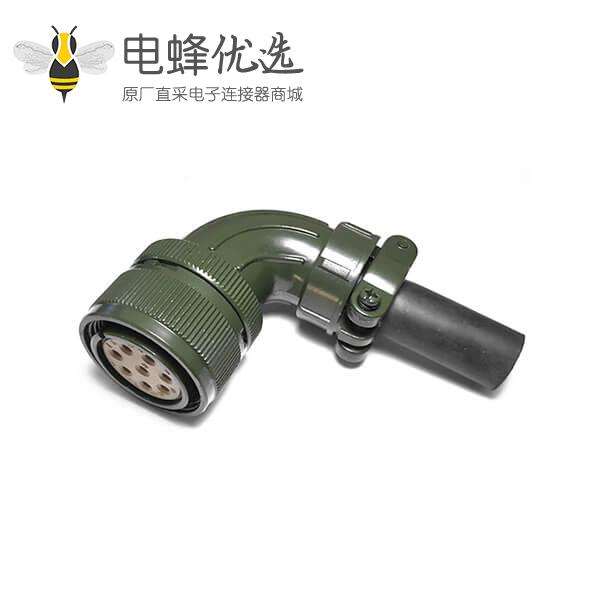 工防规5015系列航空插头MS3108A22-23S弯头8芯连接器