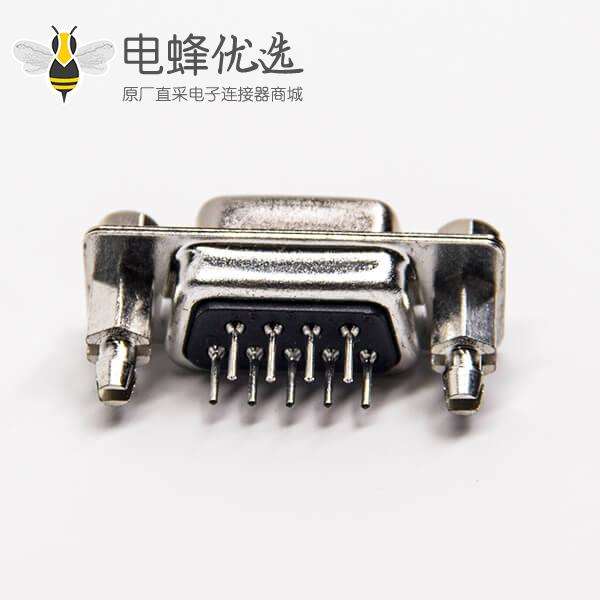d sub 9针直式母头连接器铆锁式插孔接PCB板