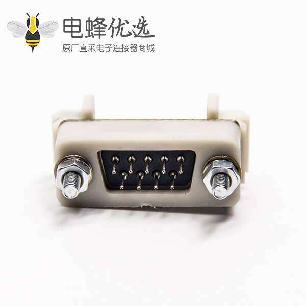 d-sub 9针插座180度母头直式插板接PCB板