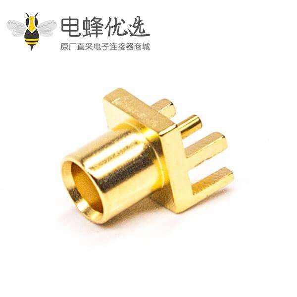 mcx直孔座母头镀金直式卡板接PCB板