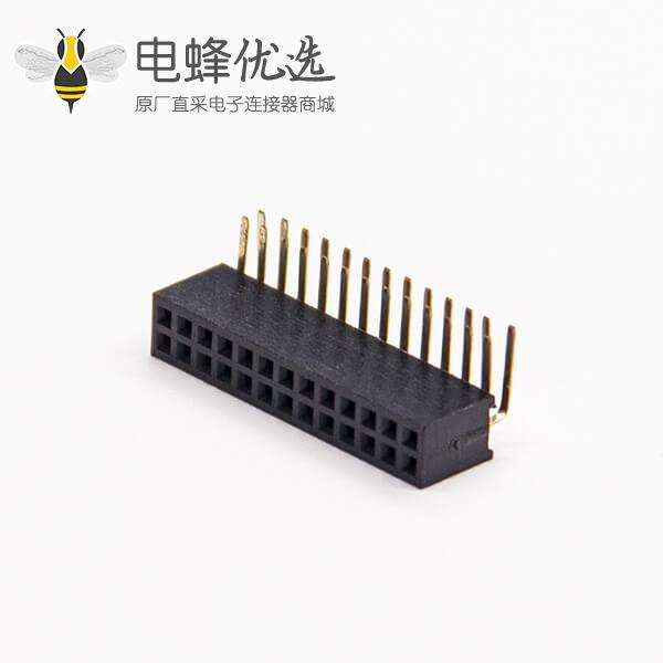 1.27mm双排母弯式90度2&times;13PIN插板