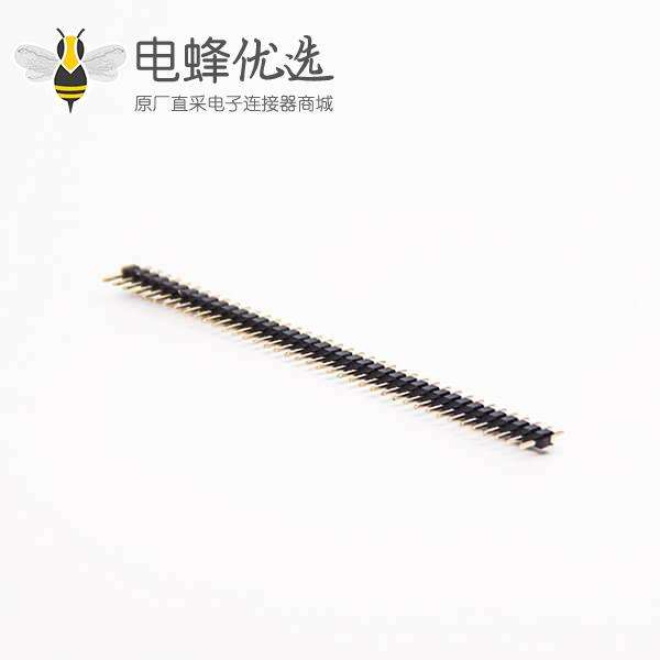 排针单塑单排公头连接器直式180度40pin间距2.0mm