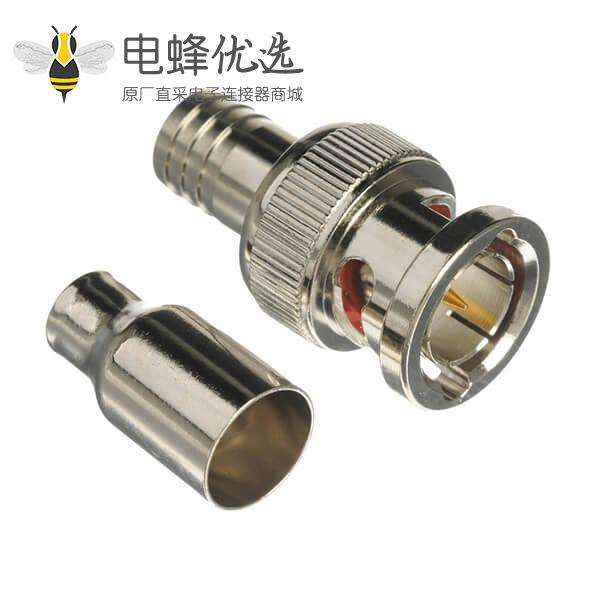 bnc同轴连接器压接公头定制款