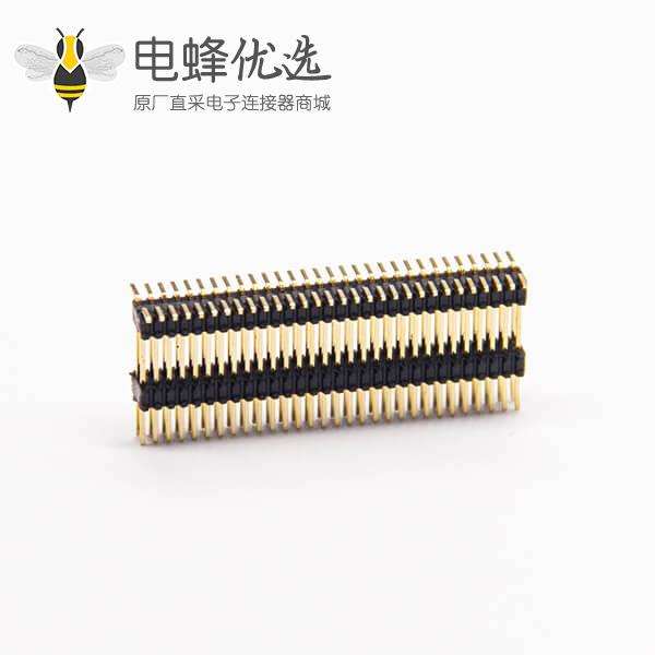 排针连接器公座直式180度0.8&times;1.38PH 2&times;30PIN双塑贴板