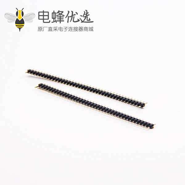 排针单塑单排公头连接器直式180度40pin间距2.0mm