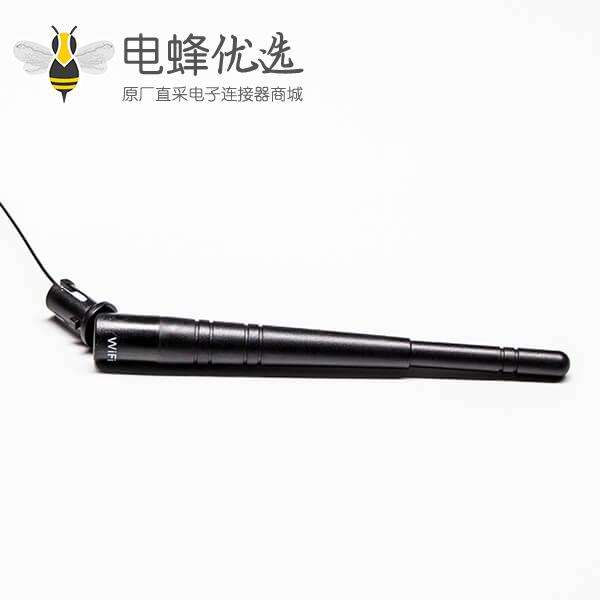 外置wifi增益天线黑色胶棒2.4G3dbi大S板端天线