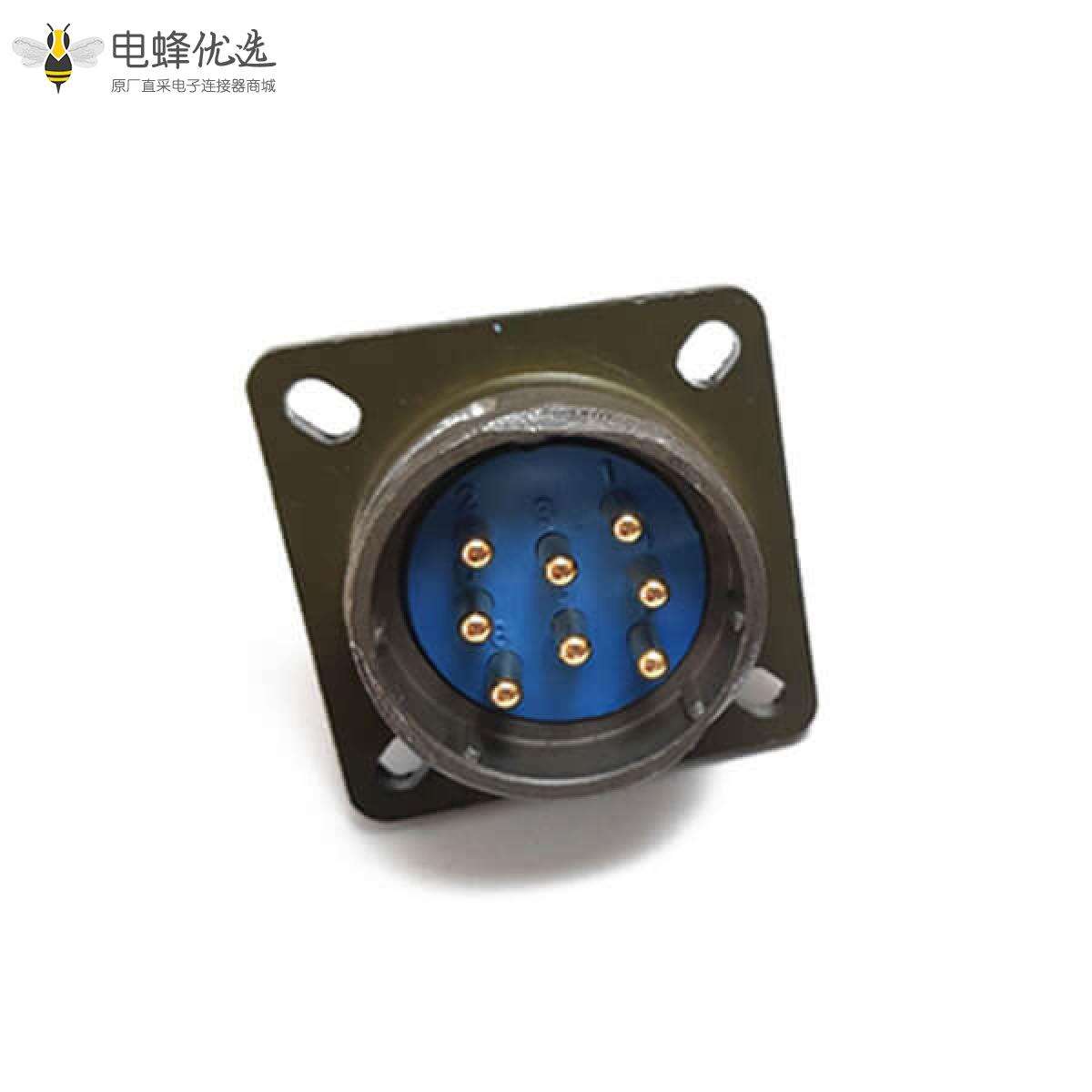 快速卡口Y2M工防航空插座YP28深绿色8芯