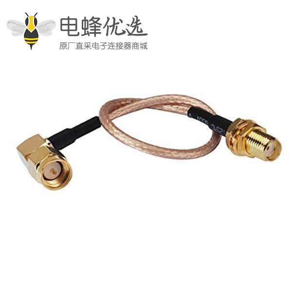 SMA弯头射频线SMA母头转弯公头RG316组装线材