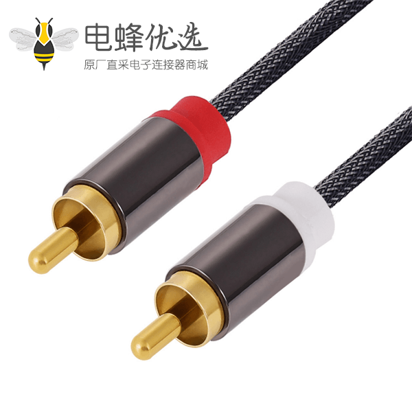 RCA双莲花线公转公汽音频连接线