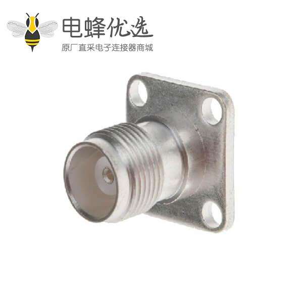 TNC连接器焊接法兰直母50Ω隔板端子用于面板安装