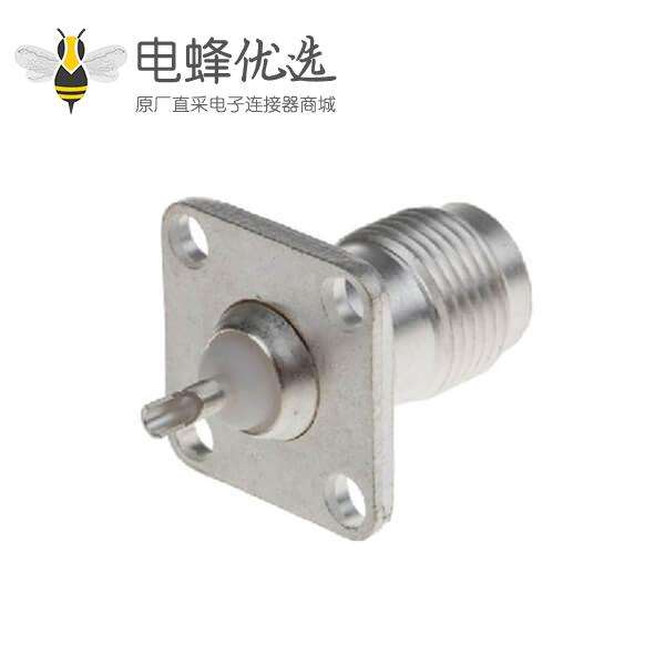 TNC连接器焊接法兰直母50Ω隔板端子用于面板安装