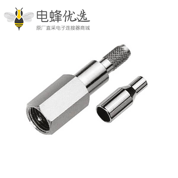 FME直式插头电缆安装连接器压接端子50&Omega;2GHz接线RG316/U