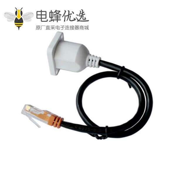 RJ45全塑母座延长线网络连接线线长30CM750MM网线RJ458p8c线