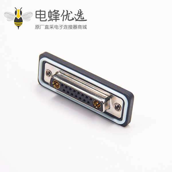 防水D-sub17W2同轴母座焊线