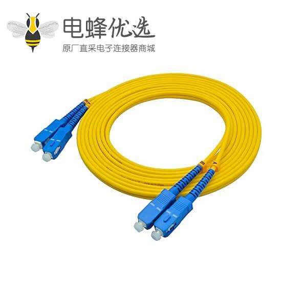 跳线光纤SC转SC双工单模9/125&mu;m OS2线长3米