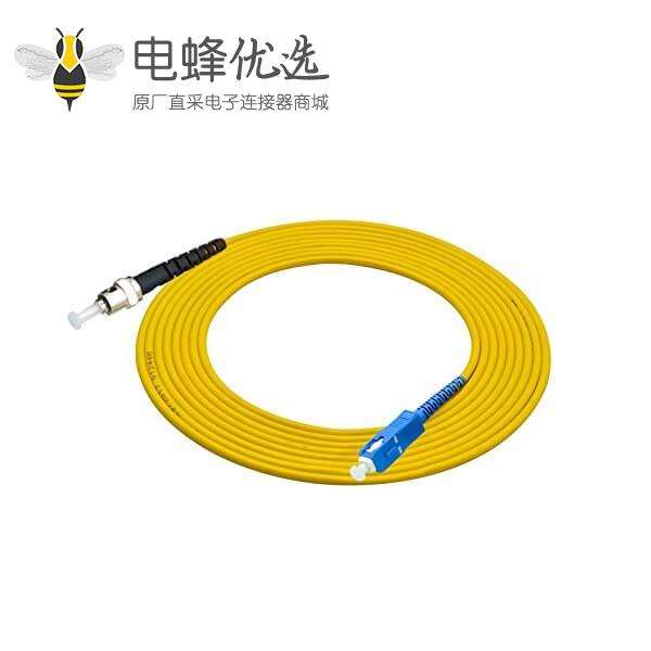 单芯光纤跳线3M长SC转ST单工单模 9/125&mu;m OS2