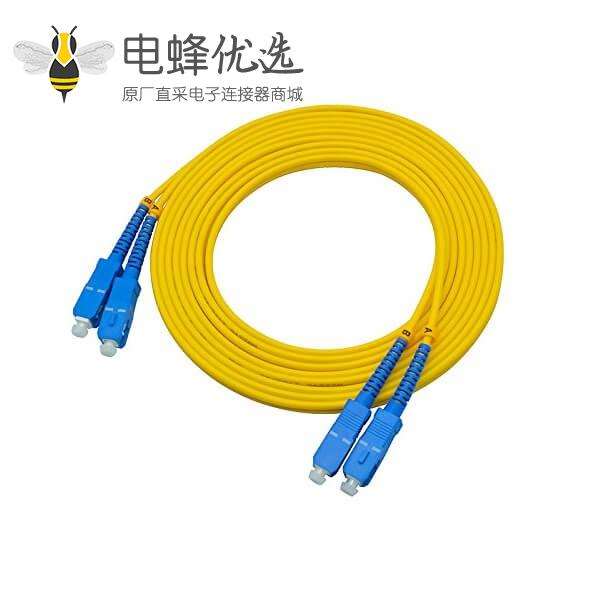跳线光纤SC转SC双工单模9/125&mu;m OS2线长3米