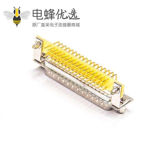 D-SUB50pin公头90度焊板叉脚镀金车针
