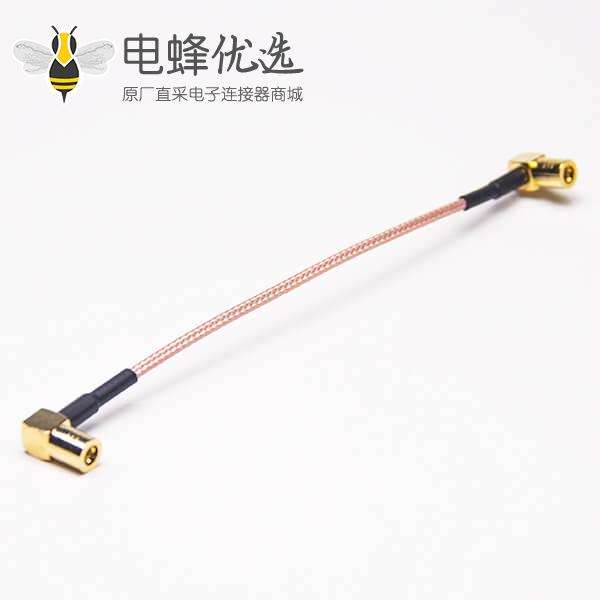 RF转换线SMB90度母转母接RG316线15CM