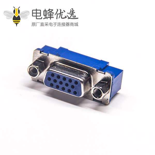 D Sub15针连接器 HDR15母插板镀锡180度 X2