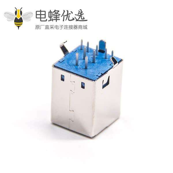 USB 3.0 B接头180度9p USB B接头母