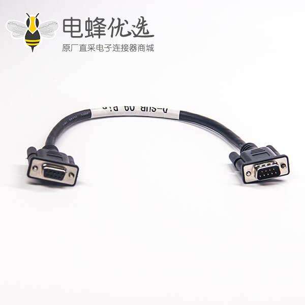 注塑DB9P VGA 线DB9P公对母视频线连接线