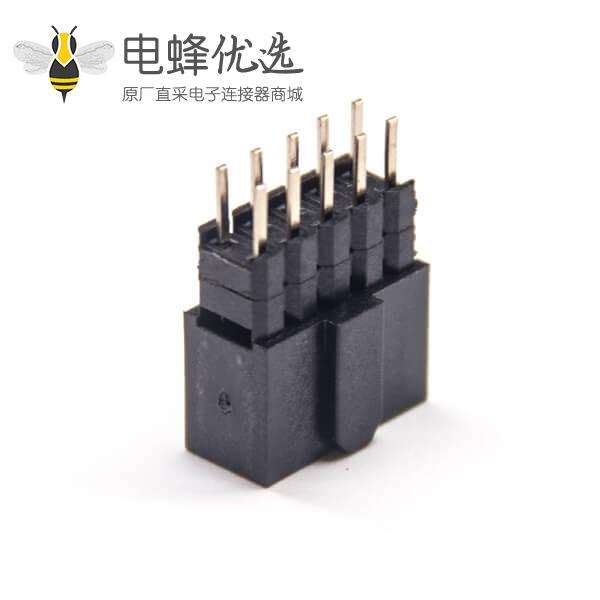 2.54间距双排插座三塑排母穿孔2pcs