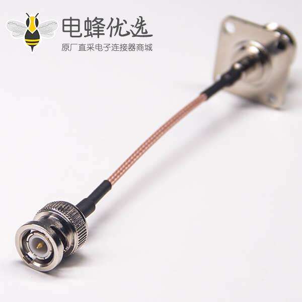 n母头四方连接器转bnc直式公头射频线