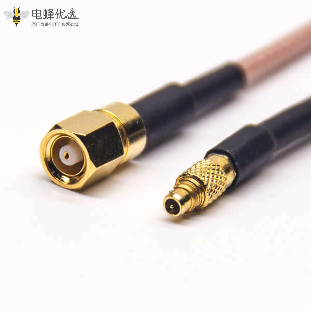 MMCX接口直式公头转SMC直式母头同轴线缆接RG316