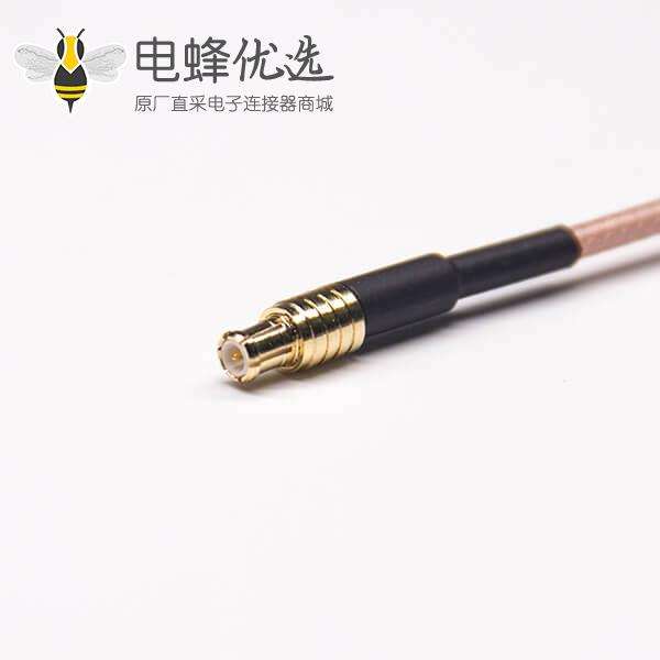 带法兰盘的BNC接头50欧姆母头直式转MCX公头直式接RG316线