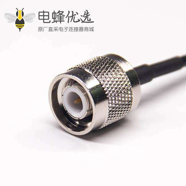 TNC插头直式公头转MCX弯式公头同轴线缆接RG174线