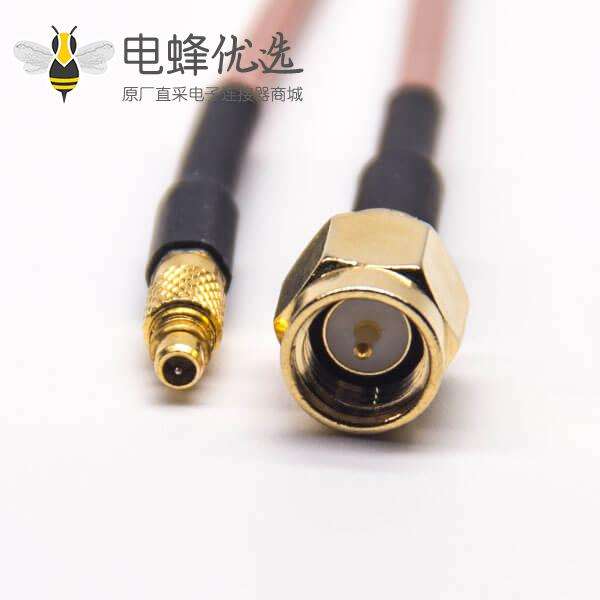 射频线SMA 公头直式转MMCX公头直式接RG316