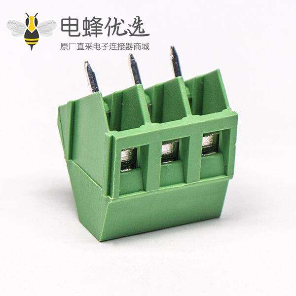 接线端子PCB 2芯直式绿色螺钉式端子连接器