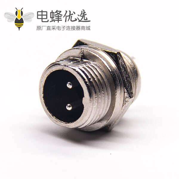 gx12 航空插头插座直式2芯航空公头母头接线