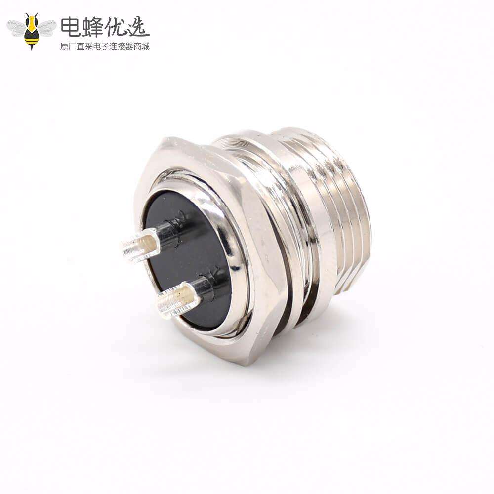 gx16 航空插头标准3芯插头插座直式连接器焊线