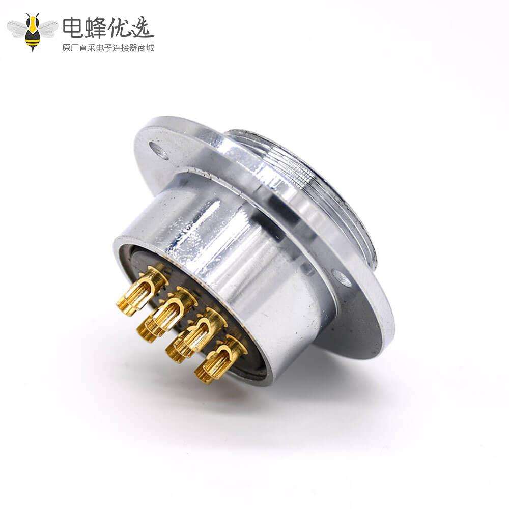 10芯航空插座 GX48三孔圆形直式常规公插座