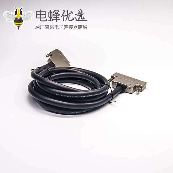 68Pin SCSI线HPCN公头转VHDCI型68芯公头双边线锌合金外壳组装线2米
