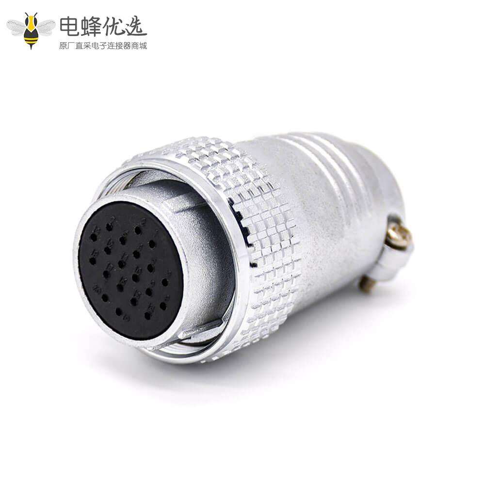 20P插头P28直式母头接线连接器