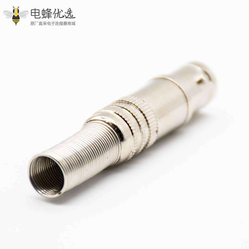 BNC接线母头直式接线RG59焊杯卡口连接连接器