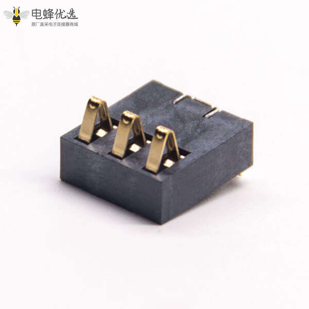 3芯连接器3芯镀金PH3.0贴板接PCB板安装对讲机电池座公插头