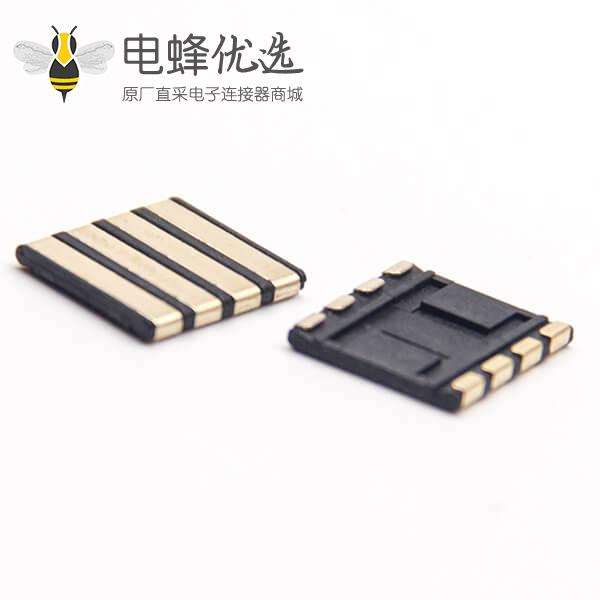 电池接触弹片4芯PH2.5镀金PCB板贴板安装手机连接器母电池座