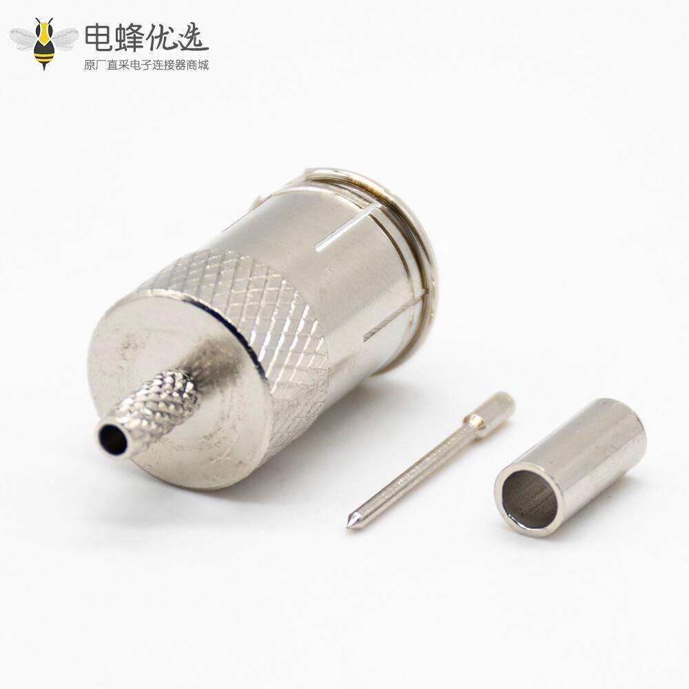 PAL接口直式公针接线压接镀镍连接器