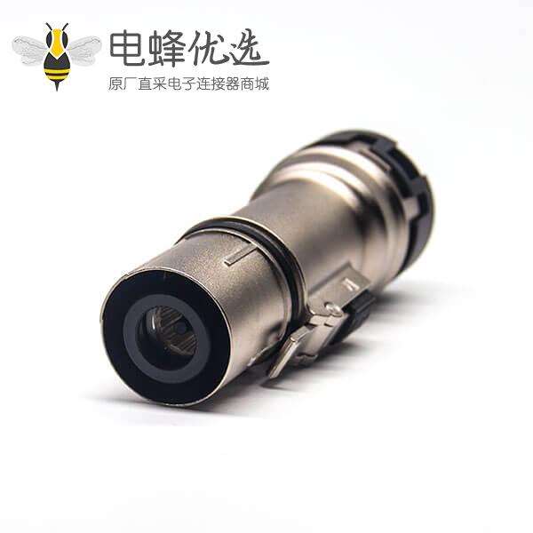 新能源高压互锁连接器单芯8mm电流200A直式金属带屏蔽插头