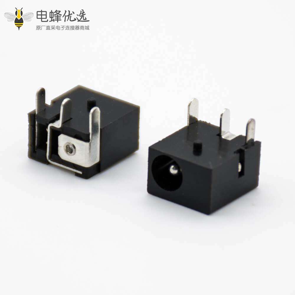 立式DC插座公不带屏蔽插孔贴片焊接3.8*1.5弯式电源连接器