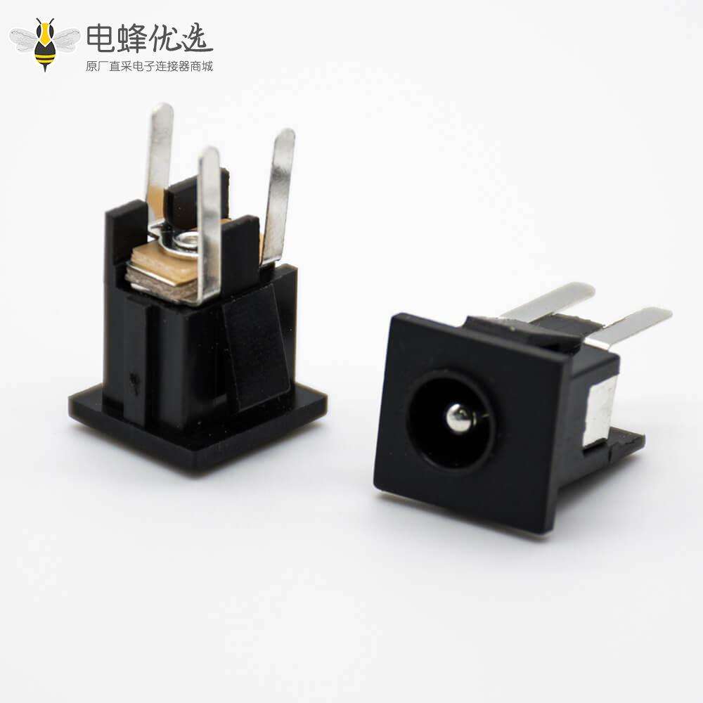 3脚DC插座公不带屏蔽2.1*5.5插孔贴片焊接直式电源连接器